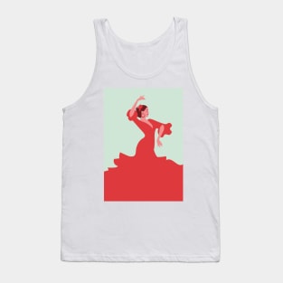 Beautiful Spanish flamenco dancer Tank Top